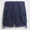 Szorty cargo typu baggy z twillu