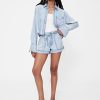 Szorty jeansowe GapStudio High Rise Draped Easy