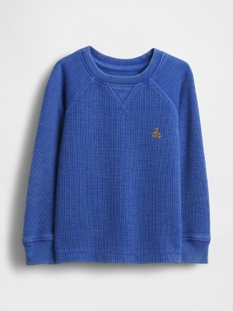 Teksturowany sweter z okrągłym dekoltem dla niemowląt i małych dzieci