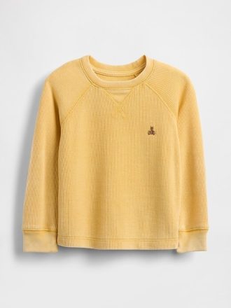 Teksturowany sweter z okrągłym dekoltem dla niemowląt i małych dzieci