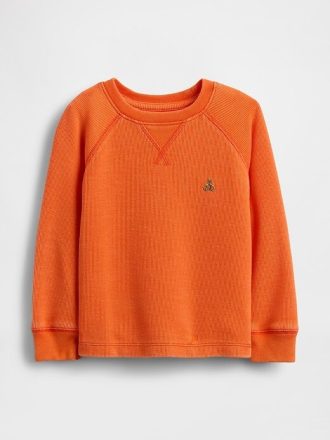 Teksturowany sweter z okrągłym dekoltem dla niemowląt i małych dzieci