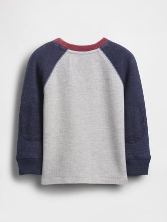 Teksturowany sweter z okrągłym dekoltem dla niemowląt i małych dzieci