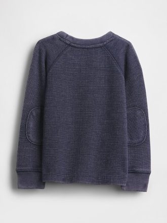 Teksturowany sweter z okrągłym dekoltem dla niemowląt i małych dzieci