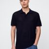 Teksturowany szydełkowy sweter polo