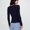 Top sweterkowy Henley Pointelle