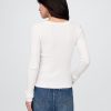 Top sweterkowy Henley Pointelle
