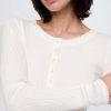 Top sweterkowy Henley Pointelle