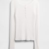 Top sweterkowy Henley Pointelle