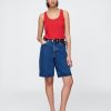 Top typu racerback z mieszanki lnu