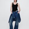 Top typu racerback z mieszanki lnu