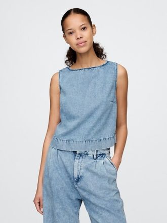 Ultramiękki top z denimu