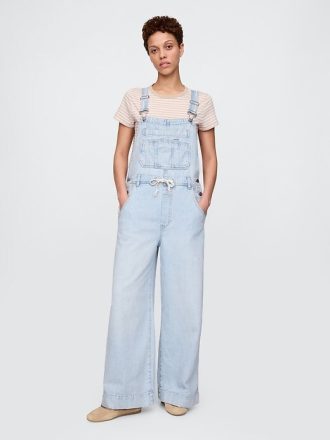 Ultramiękkie jeansowe ogrodniczki typu baggy