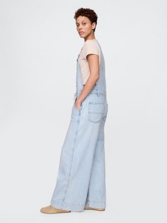 Ultramiękkie jeansowe ogrodniczki typu baggy