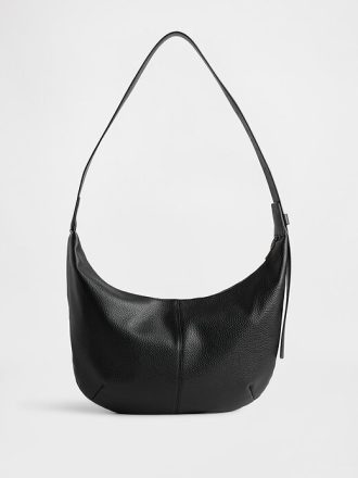 Wegańska skórzana torba typu crossbody z luźną podszewką