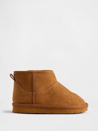 Wegańskie buty zamszowe dla małych dzieci z podszewką z koziej wełny