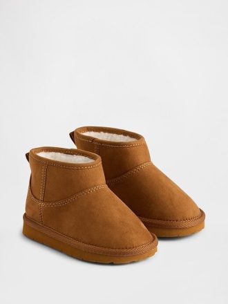 Wegańskie buty zamszowe dla małych dzieci z podszewką z koziej wełny