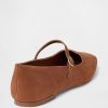 Wegańskie zamszowe baleriny typu Mary Jane